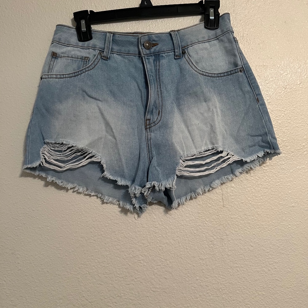 High Rise Denim Shorts - Picture 1 of 2